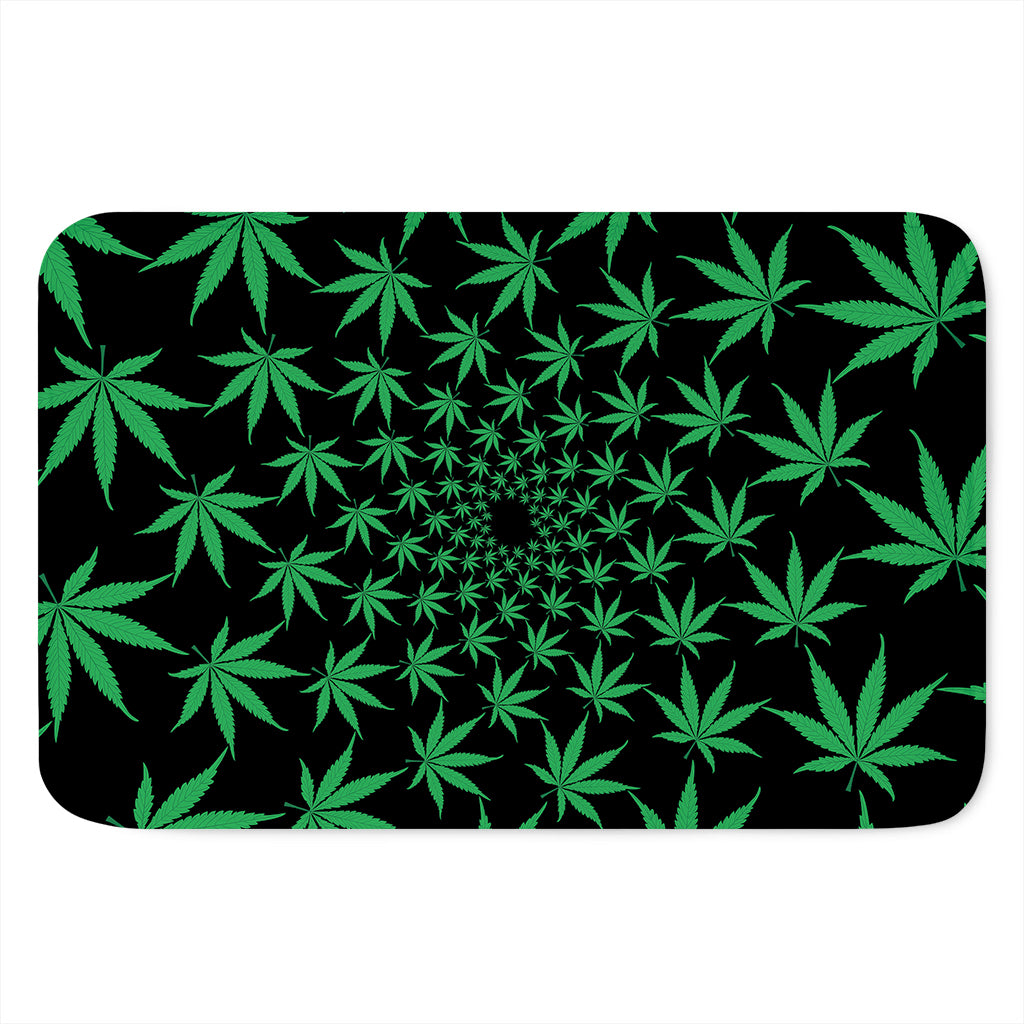 Swirl Cannabis Leaf Print Indoor Door Mat