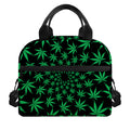 Swirl Cannabis Leaf Print Insulated Lunch Bag