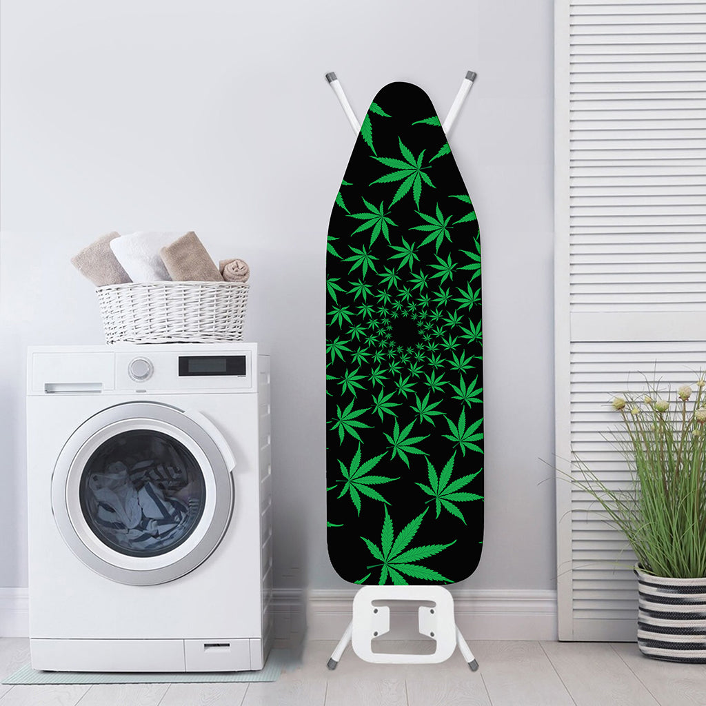 Swirl Cannabis Leaf Print Ironing Board Cover