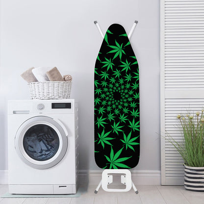 Swirl Cannabis Leaf Print Ironing Board Cover