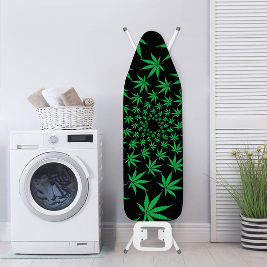 Swirl Cannabis Leaf Print Ironing Board Cover