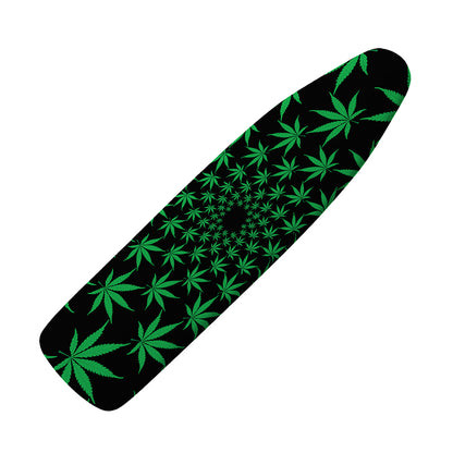 Swirl Cannabis Leaf Print Ironing Board Cover