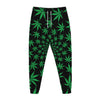 Swirl Cannabis Leaf Print Jogger Pants