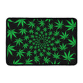 Swirl Cannabis Leaf Print Kitchen Mat