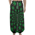 Swirl Cannabis Leaf Print Lantern Pants