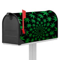 Swirl Cannabis Leaf Print Mailbox Cover