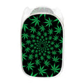 Swirl Cannabis Leaf Print Mesh Laundry Hamper