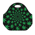 Swirl Cannabis Leaf Print Neoprene Lunch Bag