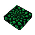 Swirl Cannabis Leaf Print Outdoor Seat Cushion Cover