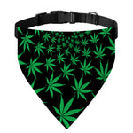 Swirl Cannabis Leaf Print Over The Collar Dog Bandana