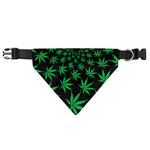 Swirl Cannabis Leaf Print Over The Collar Dog Bandana