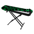 Swirl Cannabis Leaf Print Piano Keyboard Cover