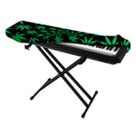 Swirl Cannabis Leaf Print Piano Keyboard Cover