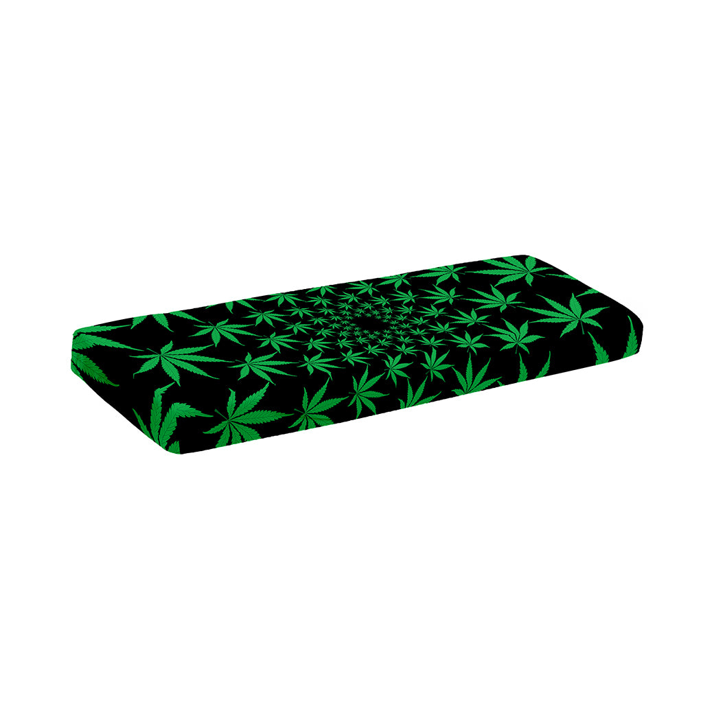 Swirl Cannabis Leaf Print Piano Keyboard Cover