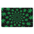 Swirl Cannabis Leaf Print Polyester Doormat