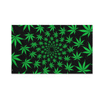 Swirl Cannabis Leaf Print Polyester Flag