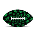 Swirl Cannabis Leaf Print Rugby Ball