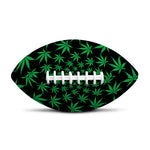 Swirl Cannabis Leaf Print Rugby Ball