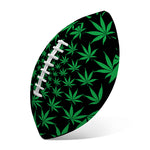 Swirl Cannabis Leaf Print Rugby Ball