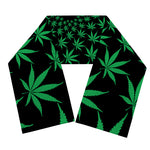 Swirl Cannabis Leaf Print Scarf