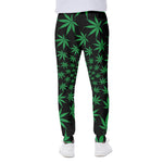 Swirl Cannabis Leaf Print Scuba Joggers
