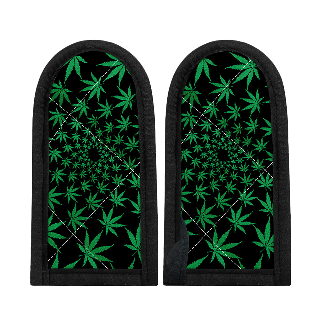 Swirl Cannabis Leaf Print Skillet Handle Cover