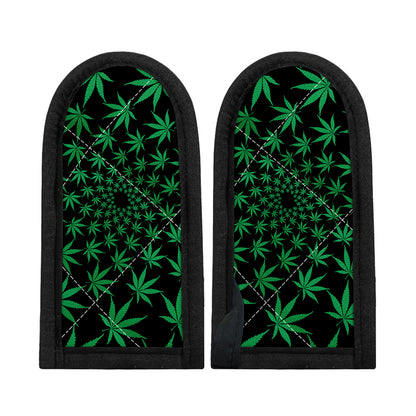 Swirl Cannabis Leaf Print Skillet Handle Cover