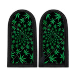 Swirl Cannabis Leaf Print Skillet Handle Cover