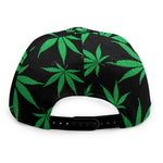 Swirl Cannabis Leaf Print Snapback Cap