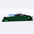 Swirl Cannabis Leaf Print Sports Towel
