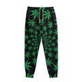 Swirl Cannabis Leaf Print Sweatpants