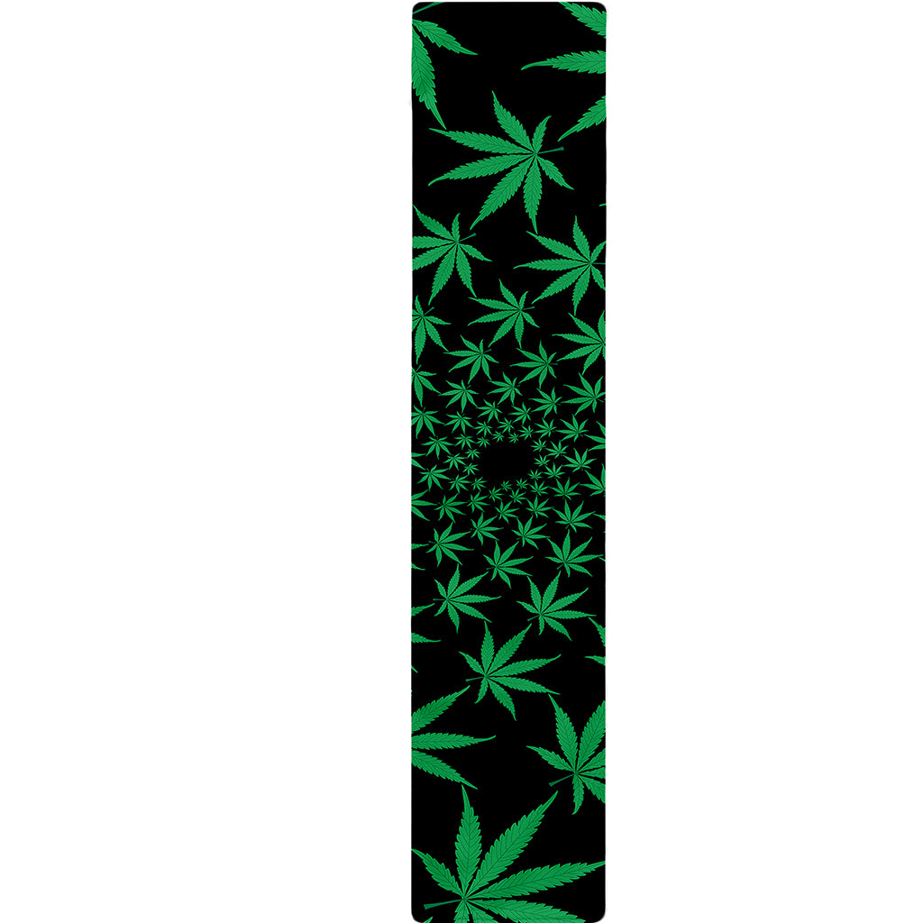 Swirl Cannabis Leaf Print Table Runner