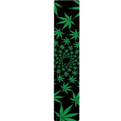 Swirl Cannabis Leaf Print Table Runner