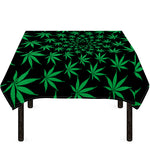 Swirl Cannabis Leaf Print Tablecloth