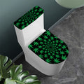 Swirl Cannabis Leaf Print Toilet Lid And Tank Cover Set