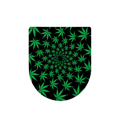 Swirl Cannabis Leaf Print Toilet Lid Cover