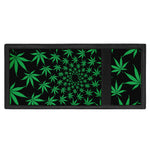 Swirl Cannabis Leaf Print Trifold Wallet
