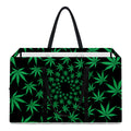 Swirl Cannabis Leaf Print Utility Tote Bag