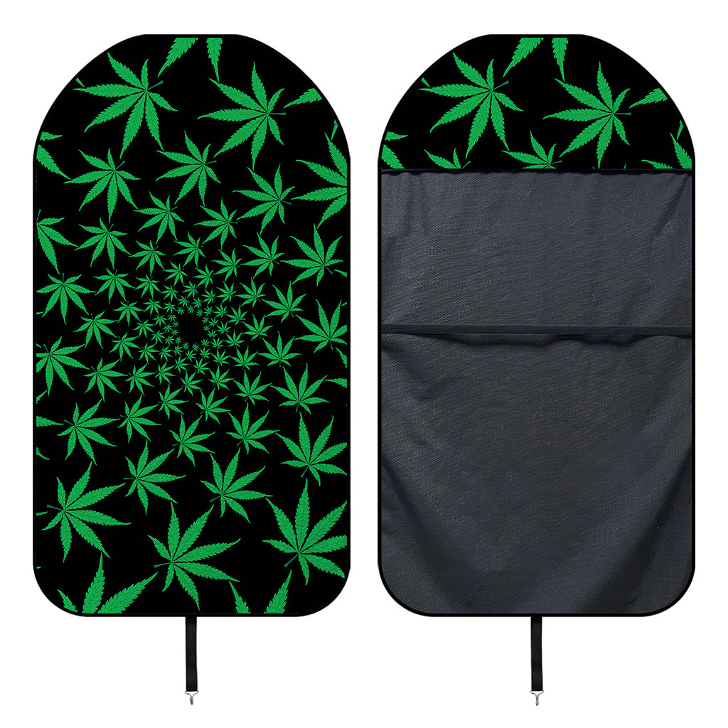 Swirl Cannabis Leaf Print Waterproof Car Seat Cover