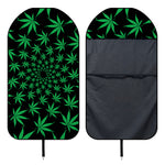 Swirl Cannabis Leaf Print Waterproof Car Seat Cover