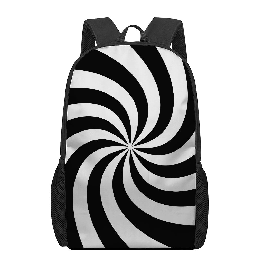 Swirl Optical Illusion Print 17 Inch Backpack