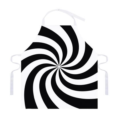 Swirl Optical Illusion Print Adjustable Apron