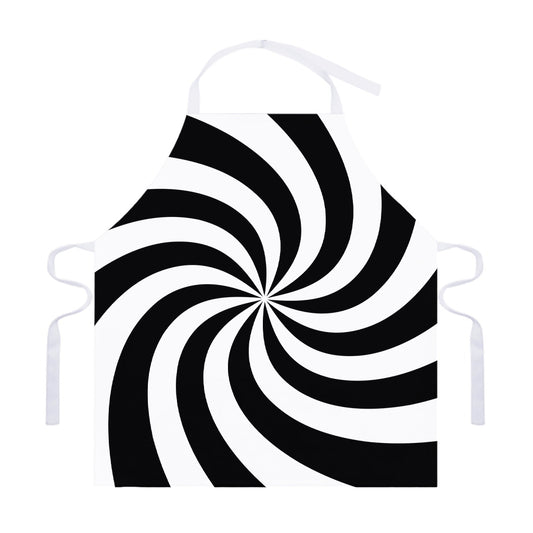 Swirl Optical Illusion Print Adjustable Apron