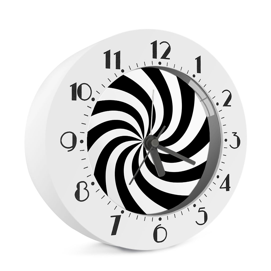 Swirl Optical Illusion Print Alarm Clock
