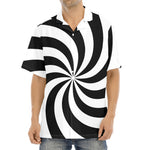 Swirl Optical Illusion Print Aloha Shirt