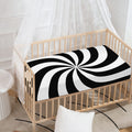 Swirl Optical Illusion Print Baby Crib Sheet