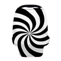 Swirl Optical Illusion Print Baby Seat Cover
