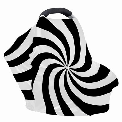 Swirl Optical Illusion Print Baby Seat Cover