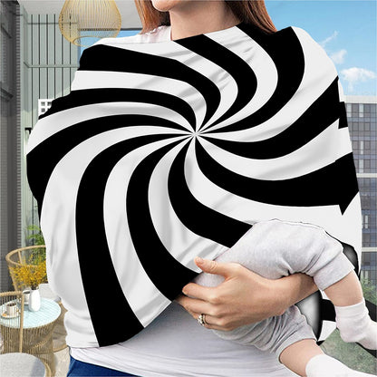 Swirl Optical Illusion Print Baby Seat Cover