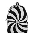 Swirl Optical Illusion Print School Backpack